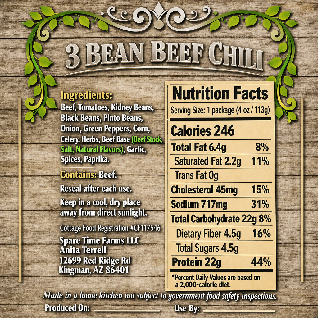 Hearth Ridge Freeze-Dried Outrider Chili (Mild)