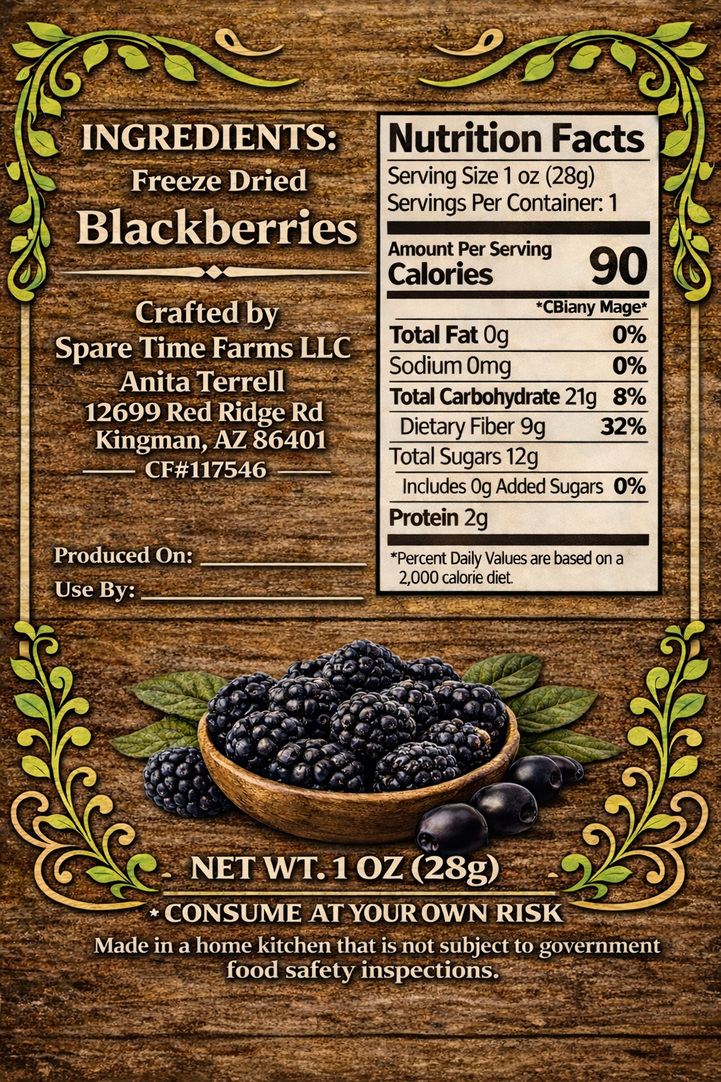 Blackberry back label