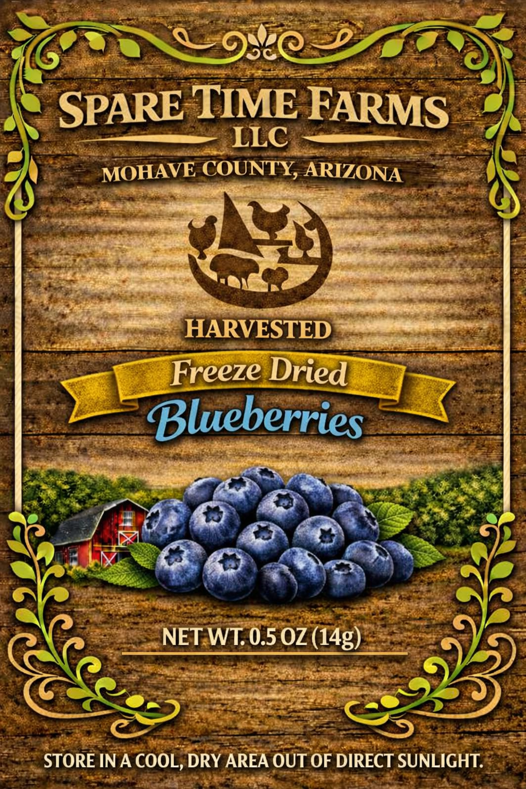 Harvested Freeze-Dried Blueberries - 1 oz