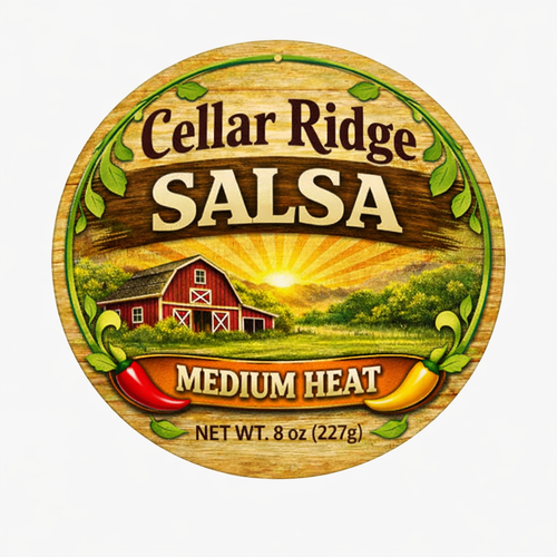 Cellar Ridge salsa front label