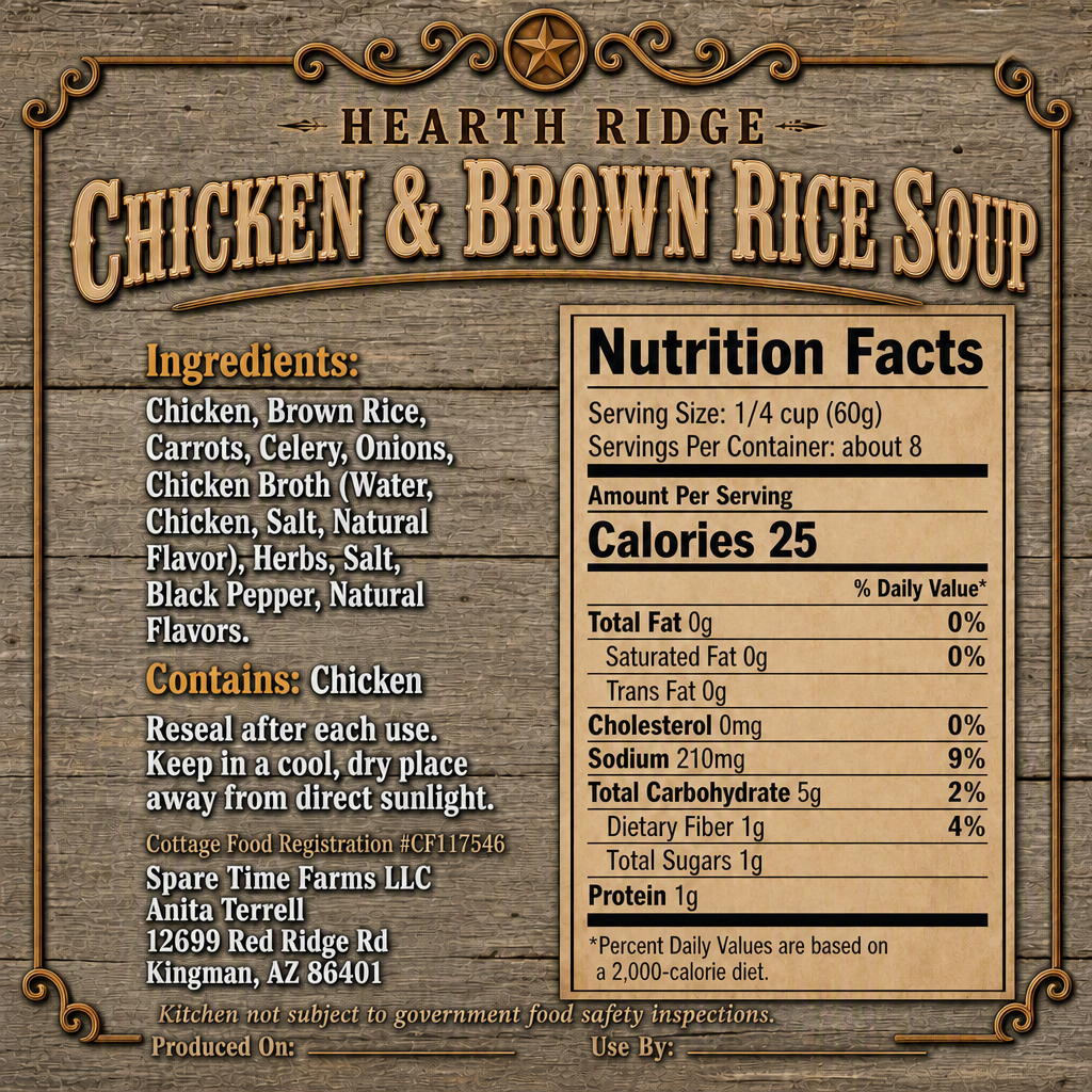 Hearth Ridge Freeze-Dried Farmstead Warmth Chicken & Rice Soup