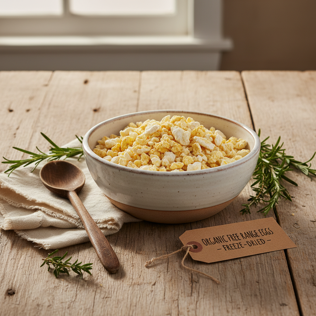 Harvested Freeze-Dried Organic Free Range Raw Eggs