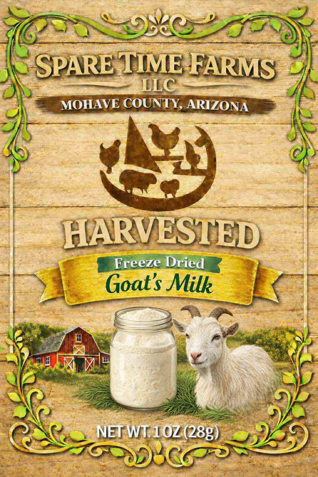 Goat’s milk front label