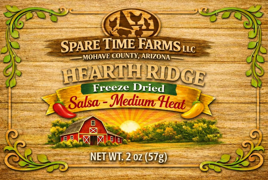Hearth Ridge Freeze-Dried Salsa - Medium Heat - 2 oz