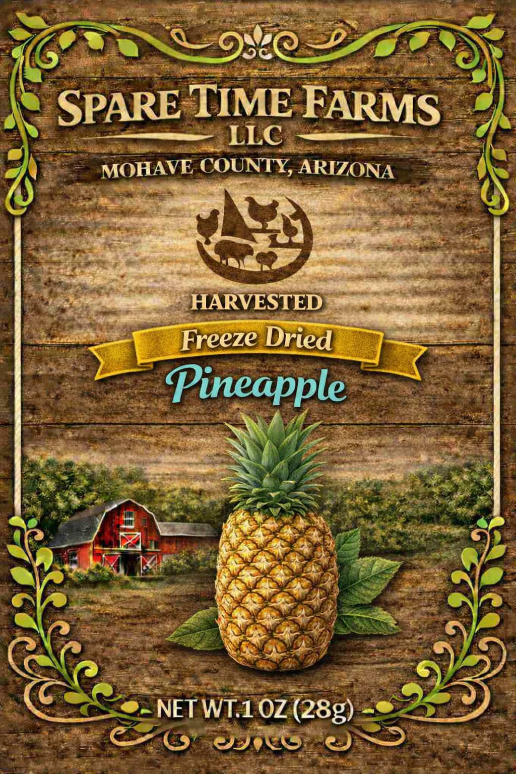 Pineapple front label
