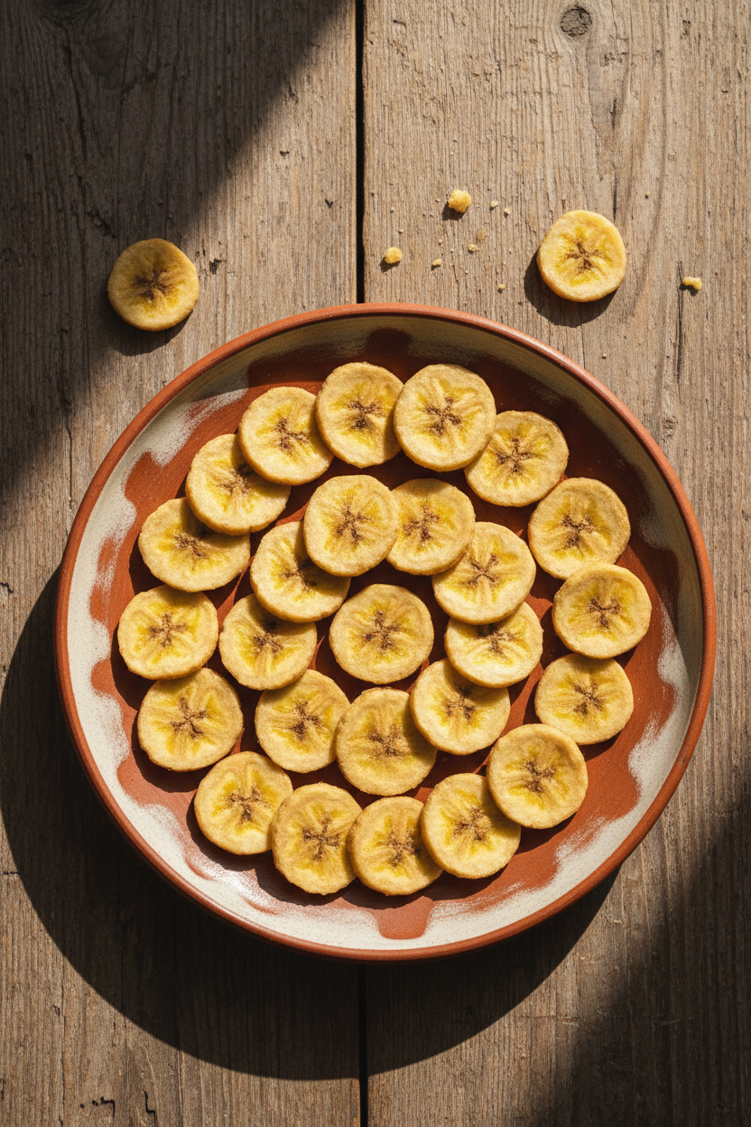 Harvested Freeze-Dried Banana Slices